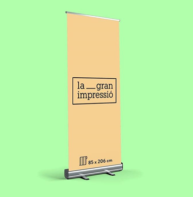 Diseño gráfico de cartel enrollable para imprenta digital