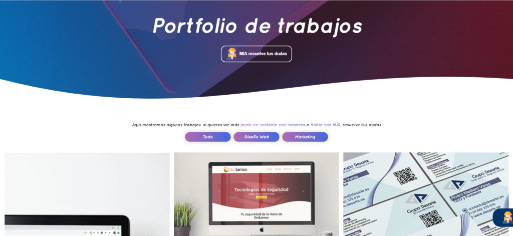 Portfolio web para mostrar tus trabajos